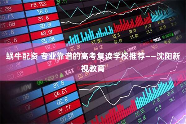 蜗牛配资 专业靠谱的高考复读学校推荐——沈阳新视教育